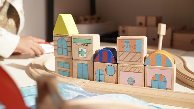 木製おもちゃのだいわ　街・建物